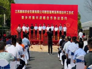 江蘇順和農(nóng)業(yè)發(fā)展有限公司數(shù)智蛋鴨籠養(yǎng)項(xiàng)目開(kāi)工儀式暨鄉(xiāng)村振興戰(zhàn)略合作協(xié)議簽約圓滿(mǎn)成功！